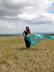 Turquoise Shavl for windly weather