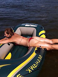 An older girl is having a good time while getting intimate at home