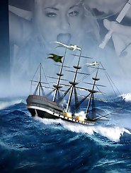 Mature female is posing outdoors