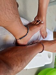 Soaking our feet in the warmth of the sun